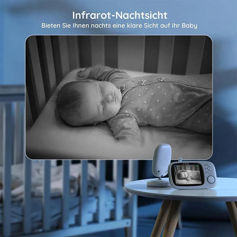 BOIFUN Baby Monitor with Cameraav and Audio, No WiFi, VOX Mode, Night Vision, 3.2'' HD Screen, Two-Way Audio, Baby Camera