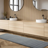 Absorbent Memory Foam Long Bathroom Rug – Striped Design, Non-Slip Runner (40-120 cm) 🧼