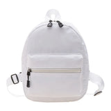 Women’s Preppy Style Nylon Mini Backpack – Solid Color School & Travel Rucksack