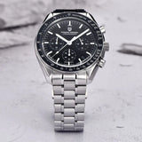PAGANI DESIGN 2024 Men’s Luxury Quartz Chronograph Watch – Sapphire Mirror, Auto Date, Speed Dial ⌚✨