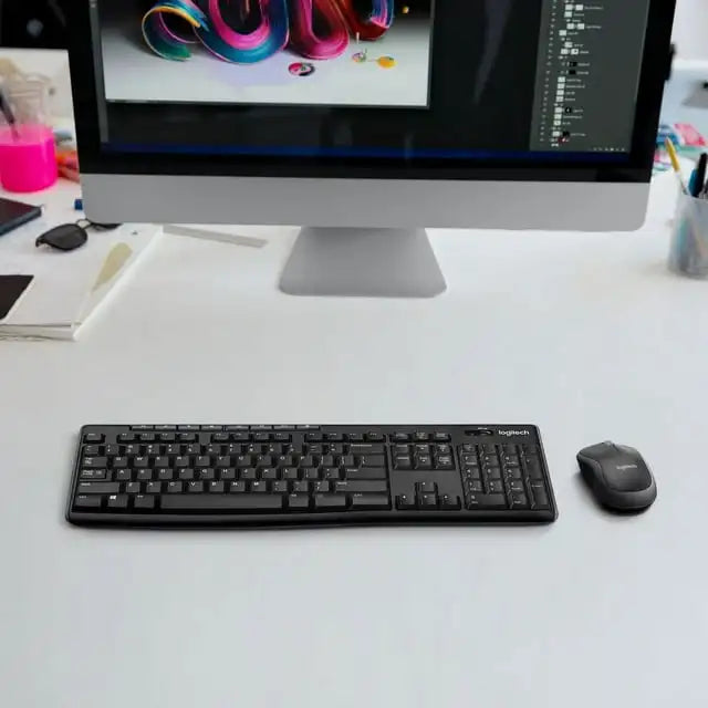 Logitech Wireless Keyboard and Mouse Combo – 2.4GHz Connection with 8 Multimedia & Shortcut Keys, Walmart Exclusive