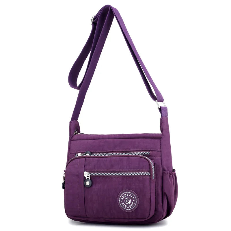 Women’s Waterproof Nylon Crossbody Bag — Casual Shoulder Messenger Purse for Travel & Daily Use