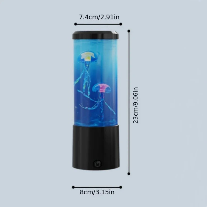 Jellyfish Lava Lamp Aquarium Night Light – 7-Color LED Ocean Mood Light for Bedroom, Home & Desktop Decoration Gift
