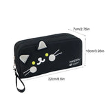 Cat Pattern Pencil Holder Case – Large Capacity Pen Pouch for School Stationery, Makeup & Cosmetic Organization
