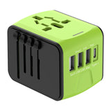 International Travel Power Plug Adapter – Portable Charger with 3 USB & 1 Type-C Ports for USA, EU, UK & AU
