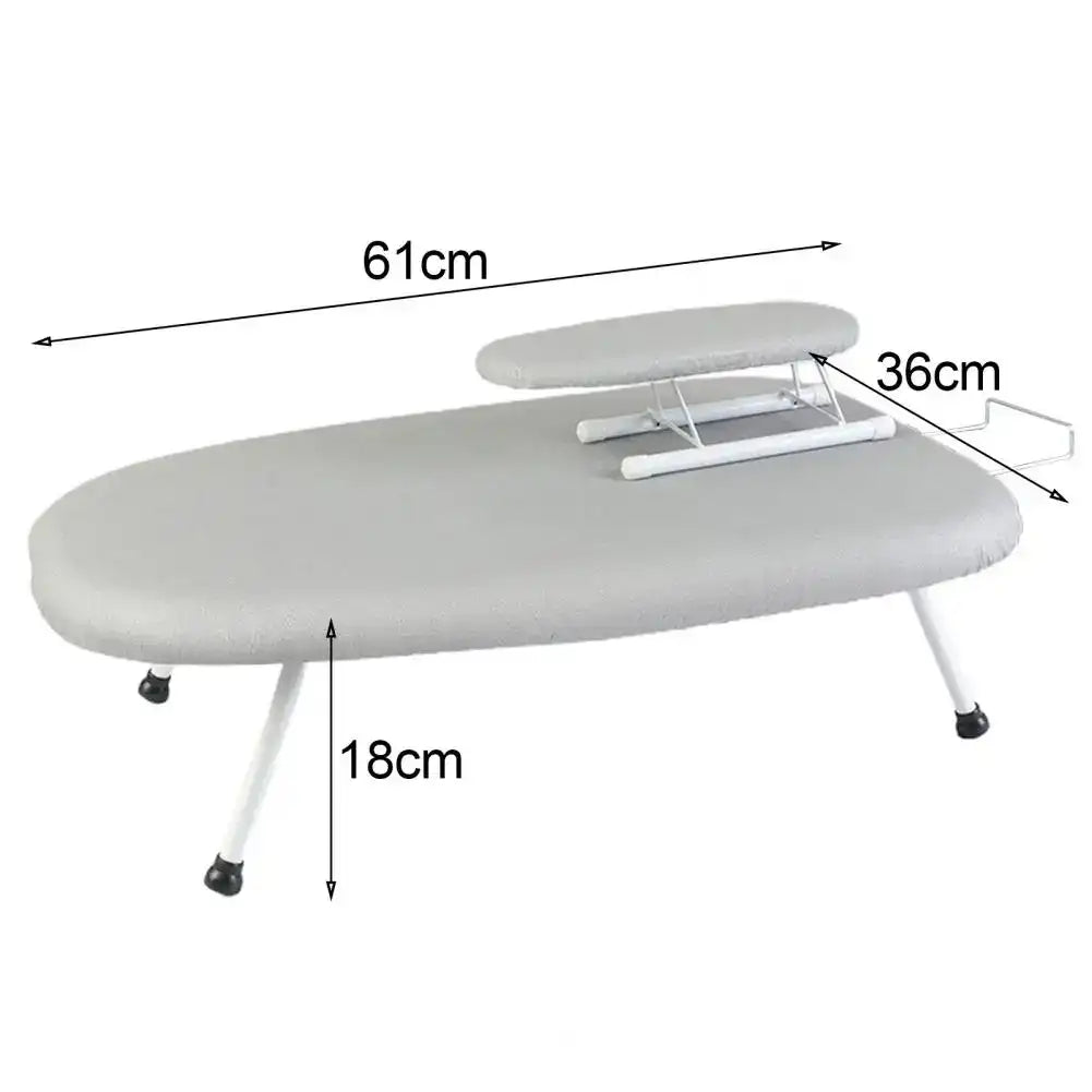 “Portable Mini Ironing Board with Removable & Washable Cover – Foldable Ironing Stand for Clothes”