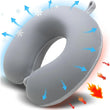 Ergonomic memory foam U-shaped travel pillow – portable airplane neck cushion for adults with winter & summer comfort