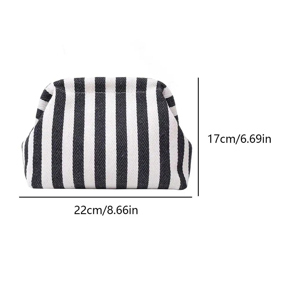 Women’s Colorblock Summer Beach Clutch – Cute Striped Dumpling Hobo Pouch Bag for Travel, Parties & Prom Nights