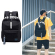 Men’s Black Nylon School Backpack – Anti-Theft Waterproof Large Capacity Rucksack