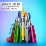 Sharpie Glam Pop Permanent Markers – Fine Point, 12 Vibrant Colors for Art, School, Office & Creative Projects