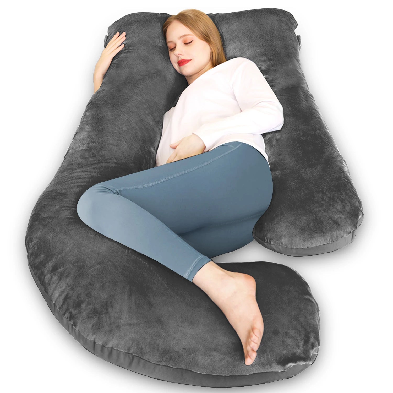 Pregnancy Body Pillow for Sleeping – Large U-Shaped Maternity Pillow for Full Body Support & Comfortable Rest