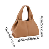 Women’s Soft Cloud Dumpling Bag – Solid Color PU Leather Clutch with Removable Strap, Retro Crossbody & Top Handle Purse