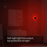 6-Pack Red LED Plug-in Night Lights – Auto Dusk-to-Dawn Sensor Lights for Bedroom, Bathroom, Baby Room, Hallway & Stairs
