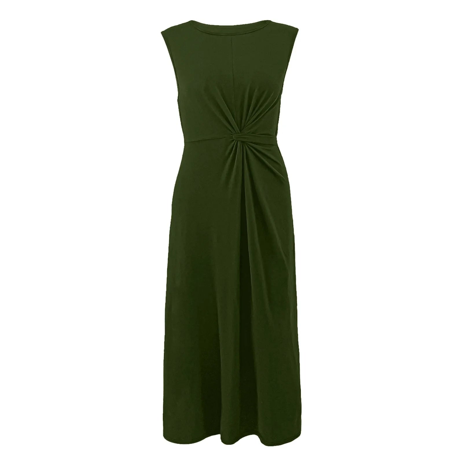 Women’s Maternity Surplice Maxi Dress – Solid Cotton Pregnancy Outfit with Asymmetrical Waist, Formal Wear for Moms
