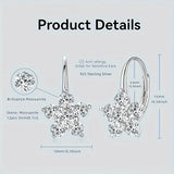 S925 Sterling Silver Sunflower Earrings with 2CT Moissanite – Elegant Gift for Women 🌻💎
