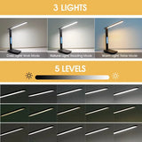 💡 LAOPAO 10W Qi Wireless Charging LED Desk Lamp – Dimmable Sliding Control, USB Port, Auto Timer & Night Light
