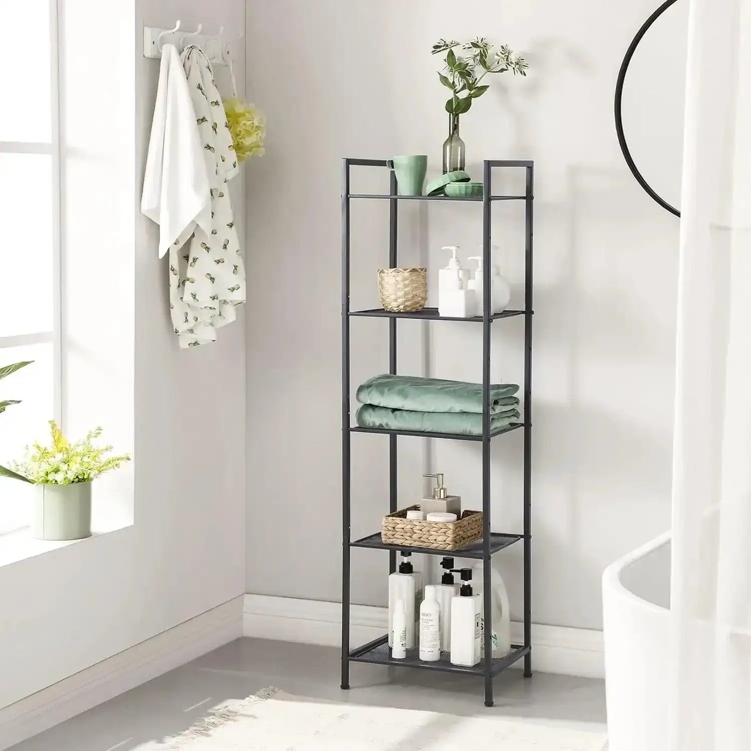 Adjustable Storage Rack – Bathroom Shelf & Plant Stand - PulinGO