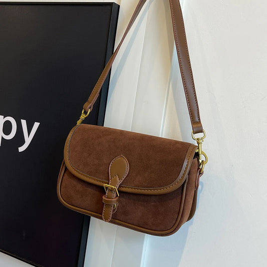 Women’s Crescent Leather Crossbody Bag – Vintage Messenger Shoulder Purse for Work & Travel 👜✨