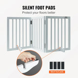 Vevor Free-Standing Dog Gate – 3 Panel Foldable Pet Gate for Narrow Passageways, Expandable Freestanding Barrier for Dogs & Pets