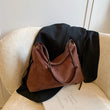 Women’s Suede Shoulder & Messenger Bag – Retro Soft Handbag with Adjustable Strap and Zipper for Work & Travel