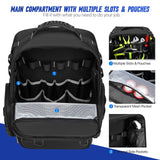 Heavy-Duty Tool Backpack for Men – Professional Tool Storage with 3 Removable Pouches | Electrician, Plumber & Maintenance Organizer Bag