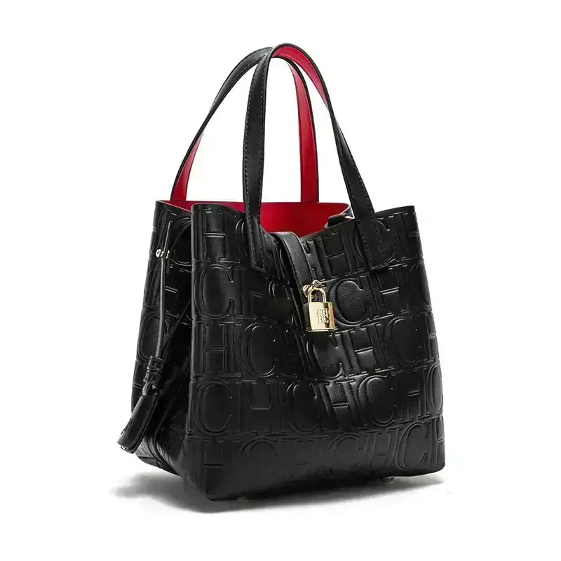 Letter-Element Large Capacity Luxury Bucket Bag – 2024 Women’s Fashion Handbag