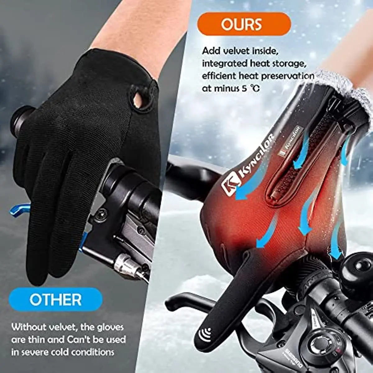 Winter Waterproof Thermal Gloves – Windproof Cold Weather Ski & Snow Gloves for Men & Women Outdoor Work