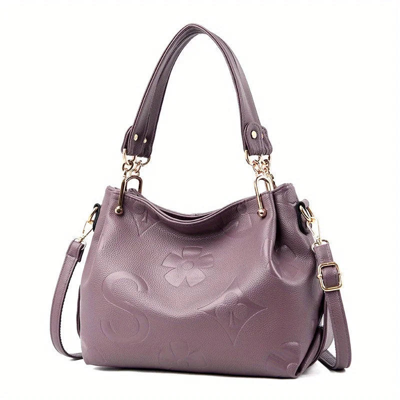 Women’s Large-Capacity Retro Tote Bag – Single Shoulder Crossbody Convertible Commuter Bag