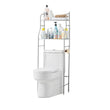 2-3 Tier Over-The-Toilet Freestanding Metal Storage Shelf with Paper Holder & Hooks – Space-Saving Bathroom Tower