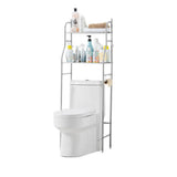 2-3 Tier Over-The-Toilet Freestanding Metal Storage Shelf with Paper Holder & Hooks – Space-Saving Bathroom Tower