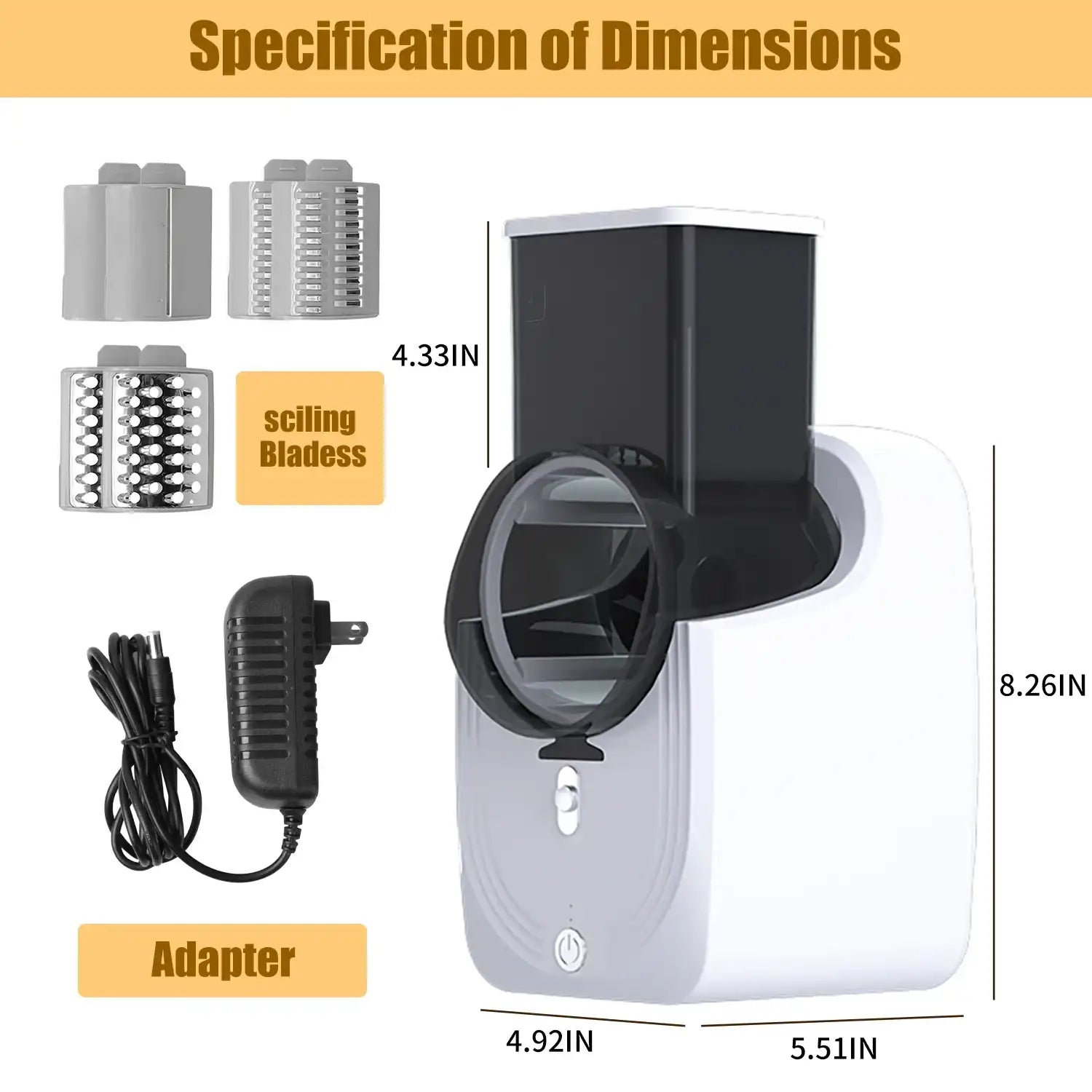 Multi-Function Electric Cheese Grater & Vegetable Slicer – 5-in-1 Shredder, Spiralizer & Salad Maker