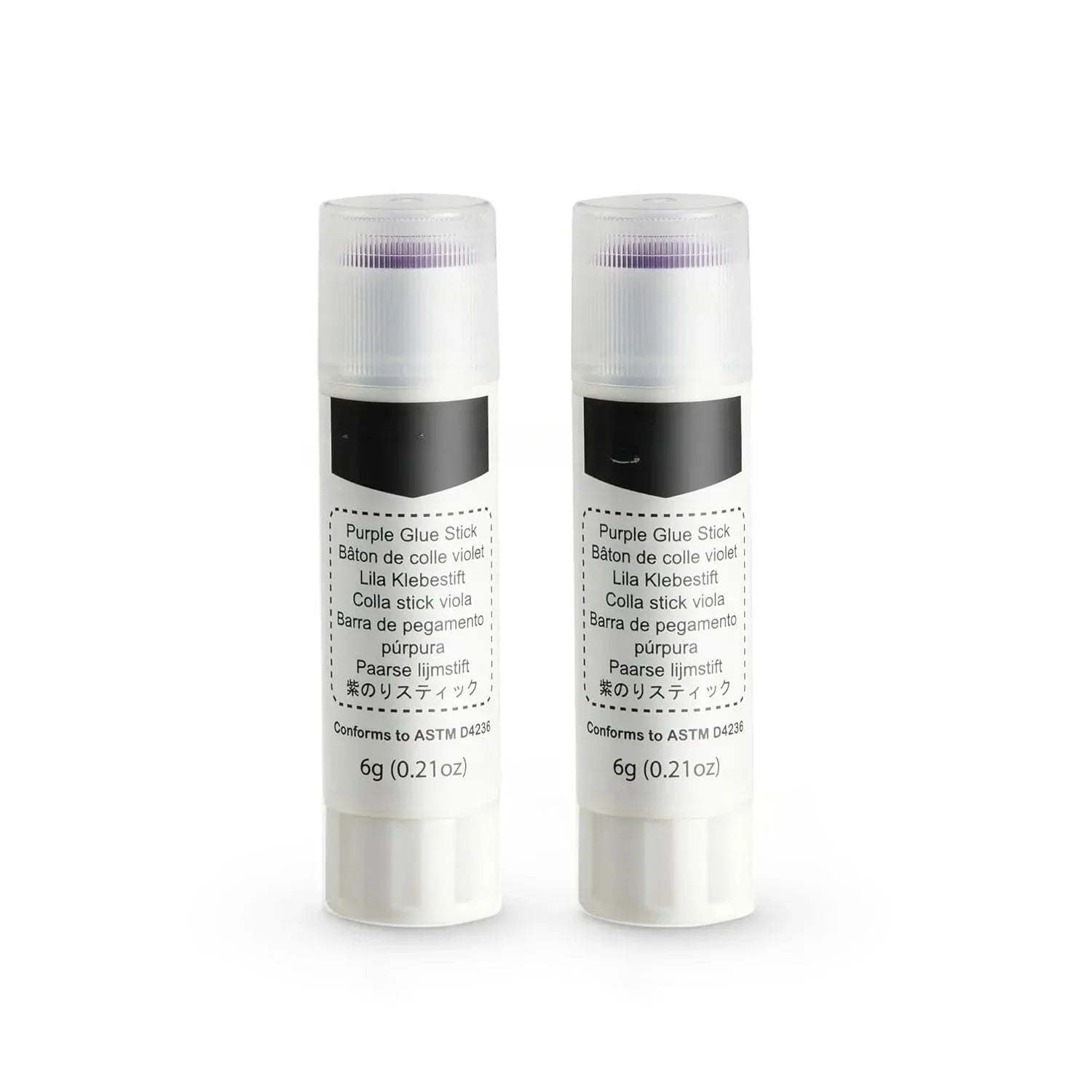 Basics Purple Washable School Glue Sticks – 30-Pack (Dries Clear)