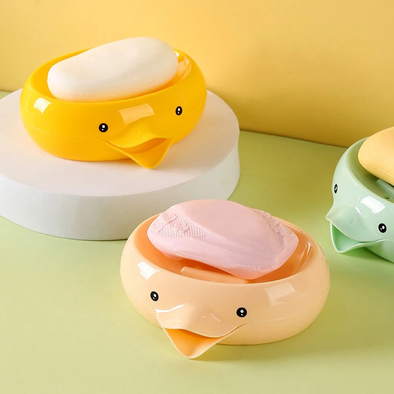 Duck-Shape Self-Draining Double-Layer Soap Dish – Fun & Functional 🦆