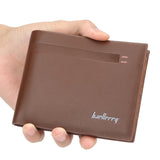 Casual Slim Business Wallet for Men – PU Leather Bifold Short Wallet with Card Holder & Money Clip | Elegant Executive Design