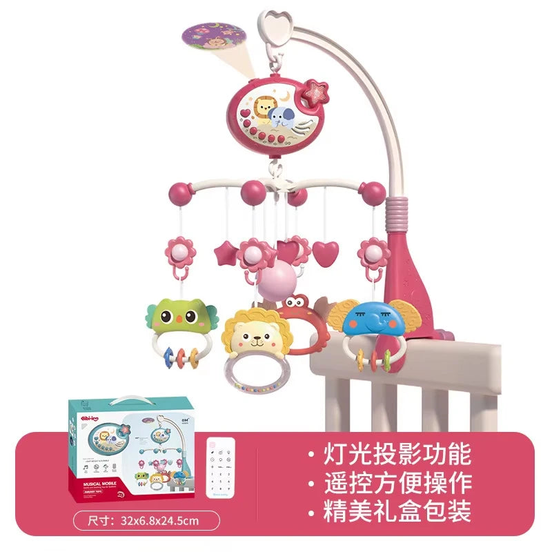 Musical Baby Crib Mobile – Infant Toy with Lights, Music & Projection, Remote Control Crib Mobile for Newborns 0–6 Months