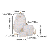 3-Piece Bow Print Backpack Set for Kids – School Backpack with Crossbody Bag & Mini Purse