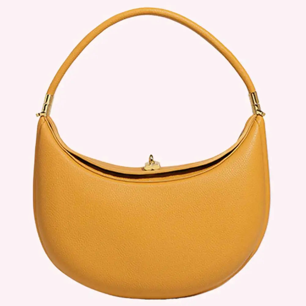 Trendy Half-Moon Shoulder Bag with Hasp Closure – Soft Designer Underarm & Casual Clutch Purse (113 chars)