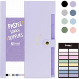 Aesthetic 8-Pocket Accordion File Organizer – Pastel Expanding Folder with Labels for Important Documents 🌸