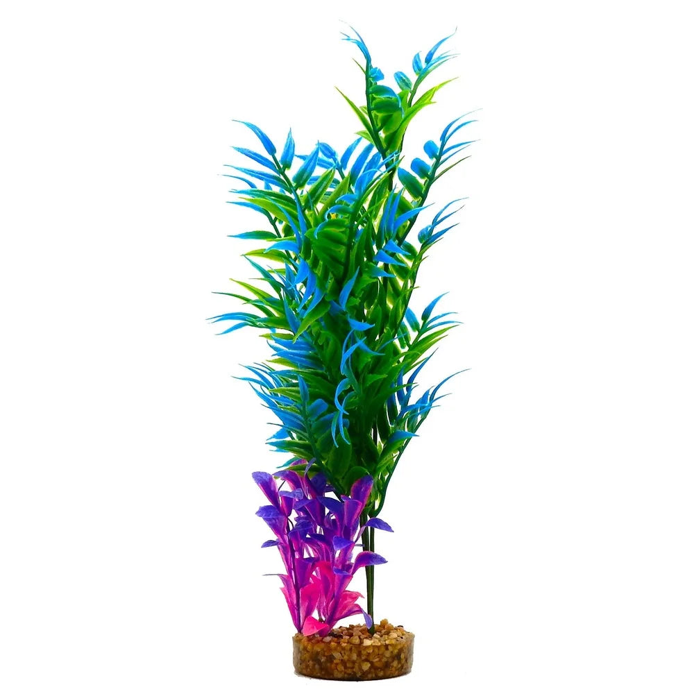 Aqua-Life Faux Maidenhair Fern Set (3 Pack) – Weighted Base Aquarium & Terrarium Plant Decoration 🌿