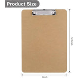 📋 Set of 2 Cardboard Clipboards – Letter & A4 Size (8.5x11 / 9x12.5) with Low-Profile Clips for School & Office