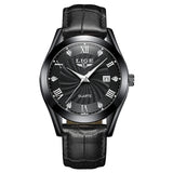 2025 LIGE Men’s Waterproof Luxury Watch – Luminous Leather Quartz Sports Wristwatch for Men ⌚✨