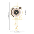 Modern LED Wall Clock – Large 35–70cm Gold Quartz Decorative Clock for Living Room & Indoor Home Décor ⏰✨