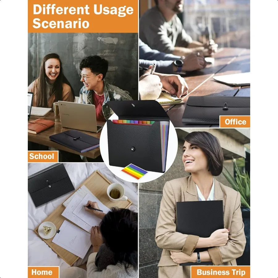 Accordion File Organizer – 13-Pocket Expanding Folder for A4 & Letter Size Documents 📁