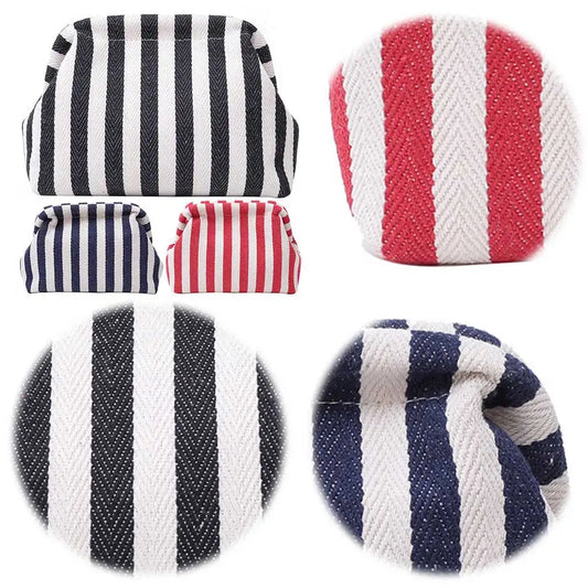 Women’s Colorblock Summer Beach Clutch – Cute Striped Dumpling Hobo Pouch Bag for Travel, Parties & Prom Nights