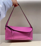 Women’s Luxury Geometric Puzzle Hobo Bag – Soft Under-Arm Purse Size 29 cm × 12 cm