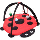 Cat Tent Activity Center – Indoor Cat Bed Tent with Hanging Toys & Balls, Play Mat for Kittens & Cats to Exercise & Relax