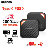 Kootion X6MAX Portable External SSD – Mini PSSD 512GB/1TB/2TB, USB 3.2 Gen 2 High-Speed Drive for Laptop, Desktop, PS4 & PS5