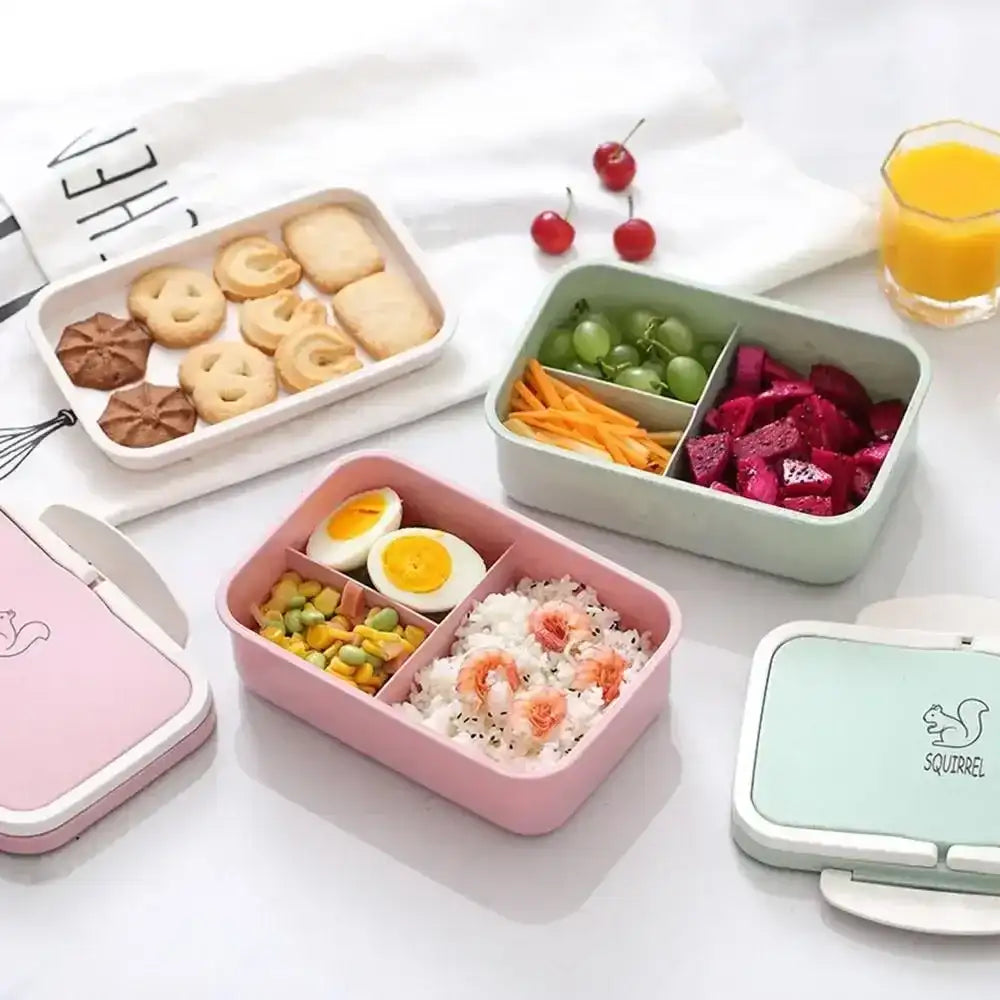 Eco-Wheat Straw Portable Lunch Box – Microwave Safe Bento Food Storage Container for Students & Camping 🍱🌾