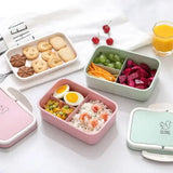 Eco-Wheat Straw Portable Lunch Box – Microwave Safe Bento Food Storage Container for Students & Camping 🍱🌾