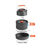 3-Piece Camping Cookware Set – Portable Non-Stick Pot, Pan & 1.1L Kettle Kit for Outdoor Cooking & Survival 🍳🔥
